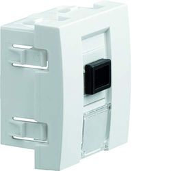 Hager systo - Toma fibra optica conector sc systo 2 módulo blanco