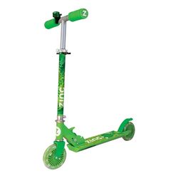 Zinc Explorer Trottinette à Deux Roues pour Enfants à partir de 3 Ans – Trottinette Pliable à 2 Roues avec Roues Lumineuses, légère, réglable en Hauteur, Semelle antidérapante, Frein à Pied arrière,