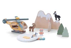 Sevi Rescate Aèreo Alpes Juego Juguetes de Madera para niños a Partir de Dos años. | 29x11,5x19cm Nature | Modelo 87863