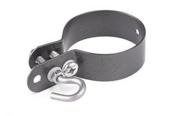 Alberts 655679 Braçadeira para barras tensoras de cerca, galvanizada, revestimento plástico antracite-metálico, Ø da braçadeira 60 mm