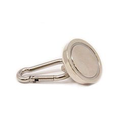 Neodymium Pot Magnet with Carabiner for Holding Signage, Tools and Ropes - 32mm Dia - Pack of 40