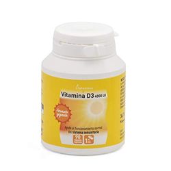 PLAMECA - Vitamina D3 4000 UI, Ayuda al Funcionamiento Normal del Sistema Inmunitario y al Mantenimiento de los Huesos y Dientes, Enriquecida con Vitamina E, Formato Gigante - 90 Cápsulas Vegetales