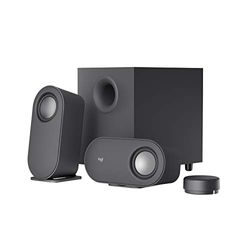 Logitech Z407 Bluetooth Computer Speakers with Subwoofer and Wireless Control, Immersive Sound, Premium Audio with Multiple Inputs, USB Speakers - Black