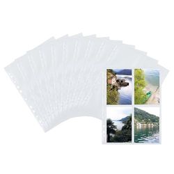 HERMA 7562 Fotohoezen voor mappen, 250 stuks, 10 x 15 cm, 4 vakken gedeeld, aan beide zijden te gebruiken fotophan fotohoezen voor foto's, verzamelhoezen, ansichtkaarthoezen, brochurehoezen met