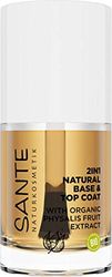 SANTE Naturkosmetik 2 en 1 Natural Base & Top Coat, Top & Base, avec extrait de fruits physiques bio, végétalien, 10 ml