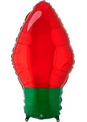 Amscan Anagram 4204801 - Rode Kerstlamp Vorm XL Folie Ballon - 22"