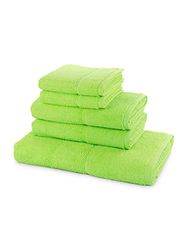 frottana Pearl Towel-Set, 2 guest towels 30 x 50 cm & 2 hand towels 50 x 100 cm & 1 shower towel 67 x 140 cm made of 100% cotton, wild lime