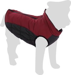 Flamingo Manteau d'hiver pour Chiens Lima - Bordeaux - Taille 50 cm (A: 50 cm, B: 44 cm, C: 68 cm) - Idéal pour Beagle, Bouledogue Français, Teckel, Cavalier King Charles et Jack Russell