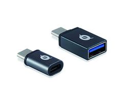 Conceptronic DONN04G OTG-adapter för USB-C 2-pack, USB-C till USB-A och USB-C till mikro-USB