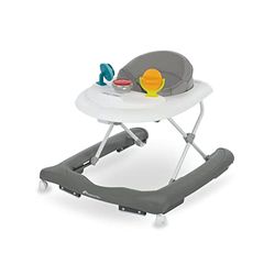 Bebeconfort Explorer Trotteur pour bébé avec plateau d'activités musical amovible, Trotteur bébé facilement pliable, De 6 à 18 mois, Jusqu'à 12 kg, Gray Mist