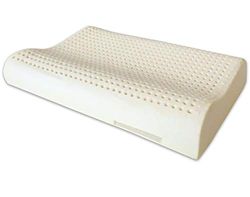 Marcapiuma - Cuscino in Lattice Naturale Modello Doppia Onda - Guanciale Lattice Forato Ultra Traspirante Riposo Naturale e Sano - Massimo Comfort Ergonomico Antibatterico - 100% Made in Italy