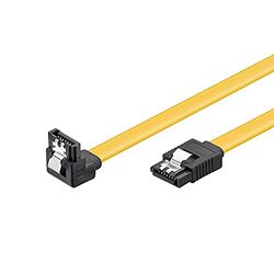 Wentronic CAK SATA 600-020 90° Clip 0.2m - Câble SATA (Noir, Jaune, Jaune)