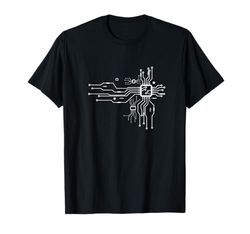 Ingeniero electrónico eléctrico de placa de chipset en forma de corazón de CPU Camiseta