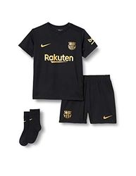 Nike Kids' FCB I NK BRT KIT AW fotbollsuppsättning, svart/(metalliskt guld) (full sponsor), 12-18 m