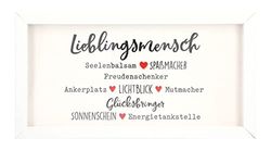 Depesche 11627-005-fotolijst met compliment, decoratieve lijst met mooie spreuk, ca. 19 x 10 x 1, kleine attentie, wit, 16 x 10 x 1,9 cm