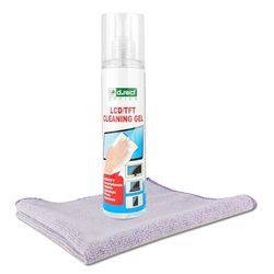 D.RECT Schermreiniger spray 250 ml - scherm, reinigingsgel, displayreiniger spray voor laptop, tablet, smartphone, LCD/TFT, led, oled, monitoren - displayreiniger - schermreiniger, microvezeldoek