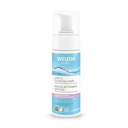 Weleda Espuma de limpeza facial suave, limpa em profundidade, elimina as impurezas e maquilhagem, com água estilada de Hamamelis, natural, vegano, pele normal ou mista, 150 ml