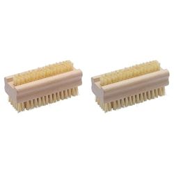 Brosse a Ongle et Main Gerlon – 2 Faces et 2 Longueur de Poils pour Déloger Facilement Toutes Les Salissures (Lot de 2)