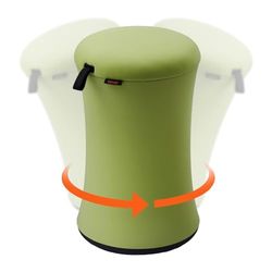 VEVOR Actieve stoel met stoffen bekleding, in hoogte verstelbare stoel (49-63,5 cm), flexibele kruk van ijzer en schuim, ideaal voor school, kantoor, thuis, hellingshoek van 20 graden, groen