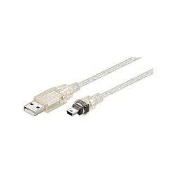 Goobay 93193 Câble Hi-Speed USB 2.0, Transparent, 0.6m Longueur