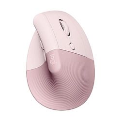 Logitech Lift Mouse Ergonomico Verticale, Senza Fili, Ricevitore Bluetooth o Logi Bolt USB, Clic Silenziosi, 4 Tasti, Compatibile con Windows / macOS / iPadOS, Laptop, PC - Rosa