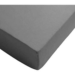 Daydream Drap Housse 1 Personne 80/90x200 cm Gris en Jersey 100% Coton, 200x90 cm 61001