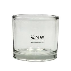 Tea Light Glass/Tea Light Glass, Clear/Transparent, Simple and Elegant, Size: H/Diameter Approx. 8 x 9 cm, Set of 1