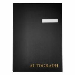 D.RECT Portafirmas Cubierta con 20 Separadores - Carpeta para Firmas - Portafirmas Fuelle - Carpeta de Archivo para Documentos de Firma, Negro