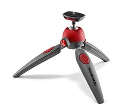 Manfrotto MTPIXIEVO-RD Treppiedi da Tavolo a 2 Sezioni, Rosso