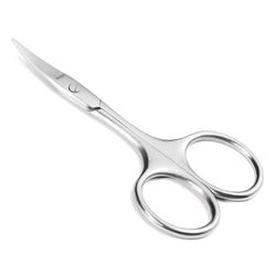 Brencco Nail Scissors, Stainless Steel Cuticle Scissors, Curved Blade Cuticle Scissors, Suitable for Trimming Nails and Eyebrows