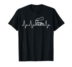 Planta de energía nuclear Latido del corazón Línea de pulso Ingeniero nuclear Camiseta