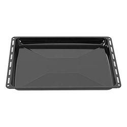 ICQN Baking Tray 465 x 370 x 30 mm Deep, Enamelled Grease Pan for Oven and Cooker, Suitable for Bosch Siemens Neff Constructa, Scratch-Resistant & Rustproof, 46.5 x 37 cm