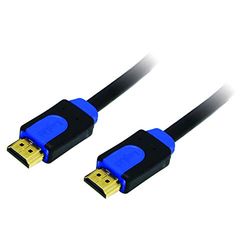 LogiLink CHB1101- Cable HDMI High Speed con Ethernet (v1.4, 2x 19-pin macho, conector de oro, 1 m) negro