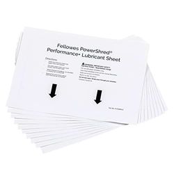 Fellowes Lot de 10 Feuilles lubrifiantes pour destructeur de Document | pour Augmenter Les Performances de la Machine | Facile d'utilisation | pour destructeur Coupe croisée et Micro | 4025601