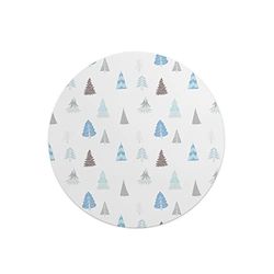 Questo Casa, Round Digital Printed Mouse Pad, Non-Slip Base, for Office and Home, Diameter:22cm