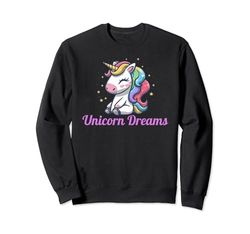 Cute Unicorn Dreams Awesome Kids and Adults Tees and More Felpa