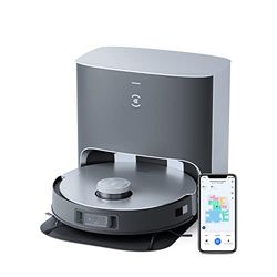 ECOVACS DEEBOT X1+ Robot aspirapolvere con funzione mopping e stazione di aspirazione automatica (3.2L), 5000pa, evitazione ostacoli 3D&mappatura, design Jacob Jansen, batt.5200mAh, assistenza vocale