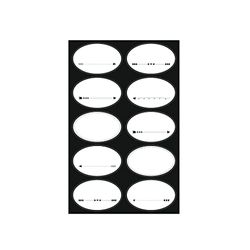 herlitz 50040292 zelfklevende beschrijfbare sticker Just Black, FSC, 10 x 3 vellen