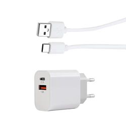 MUTTO Samsung USB C-laddare, USB- och USB-USB-laddningsuttag typ C-kabel för Samsung S23/S22/S21/S20 FE Plus Ultra /S10/S9/S8/S7/A40/A41/A42/A50S/A51/A52S/A53, surfplattor och alla prylar