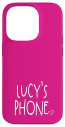 Lucy's Phone Lucy Nome Personalizzato Bianco Rosa Custodia per iPhone 14 Pro