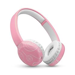 Music Sound - Słuchawki Bluetooth z nausznikami Soft-Touch, regulowane pałąki, możliwość dostosowania i komfortu, Play Time 22 h, różowy