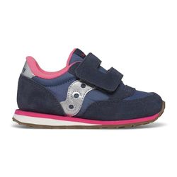 Saucony Originals Baby Jazz HL, gymschoenen, navy/zilver/roze, 23 EU, marineblauw, zilver, roze, 23 EU