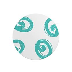 Questo Casa, Round Digital Printed Mouse Pad, Non-Slip Base, for Office and Home, Diameter:22cm