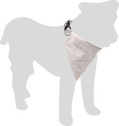 Flamingo Perro Collar con Bandana Nelson Gris S 30-45cm 15mm