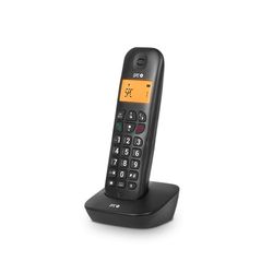 SPC Air – Téléphone Fixe sans Fil avec écran éclairé, identifiant d'appelant, répertoire de 20 Contacts, Mode Mute, 5 mélodies Disponibles, compatibilité Gap et Mode ECO - Noir