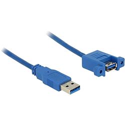 Delock Cavo USB 3.0 A maschio > USB 3.0 A femmina da incasso 1 m