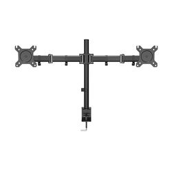 VoltShine Support Dual Monitor - Permet l'installation d'écrans de 13" à 27", réglage de Hauteur et d'angle, Construction Robuste en métal et Plastique