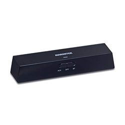 Bluetooth Audio Receiver/Transmitter - Marmitek BoomBoom 100-2 in 1 - aptX & aptX Low Latency - Digitale en Analoge Aansluiting - Verbind 2 Koptelefoon Tegelijk - Steam Muziek Naar je Stereo, zwart