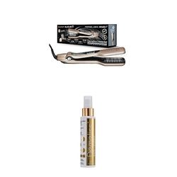 Demeliss SAINT, ALGUE Lisseur Vapeur TITANIUM,Plaques Flottantes, Revêtement Titane,Vapeur Ultra Puissante, Réservoir Intégré XL 40ml,Peigne Amovible KERAPROTEIN,à Base de Kératine 100ml