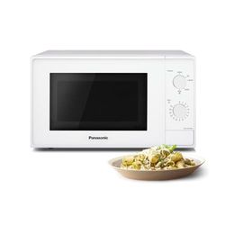 Panasonic NN-E20JWMEPG Forno a Microonde con Piatto Rotante in Vetro, 20L, 800W, Impostazione Scongelamento, 5 Livelli di Potenza, Timer, Bianco